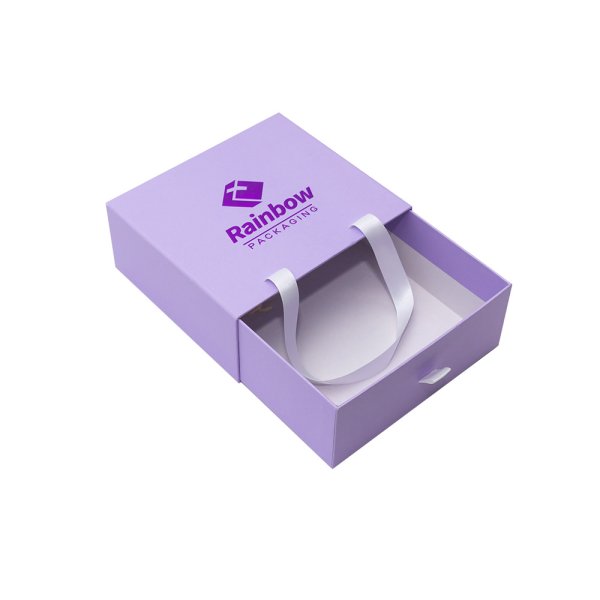 Drawer Sliding Gift Box with Ribbon Handle